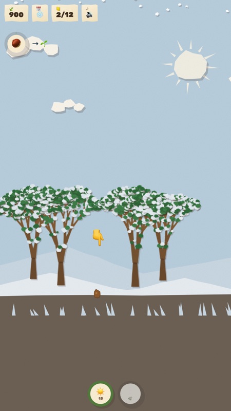 Winter: snowy evergreens